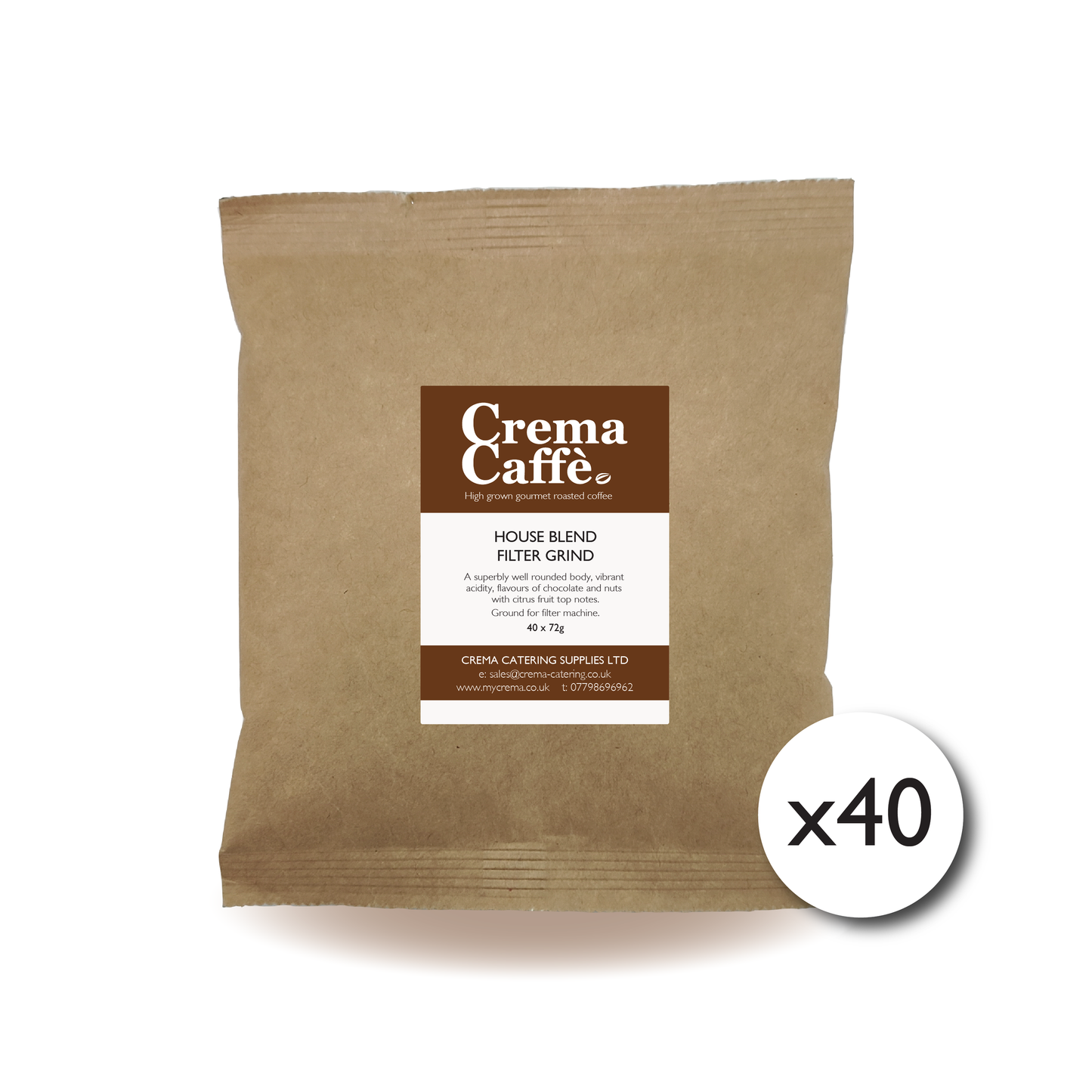 House Blend Filter Grind 40 x 72g