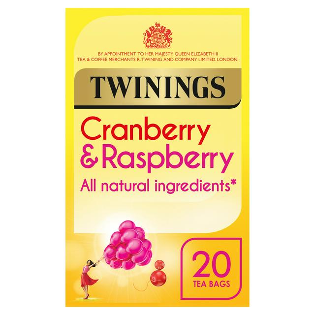 Twinings Cranberry & Raspberry Tagged & Enveloped Teabags x20