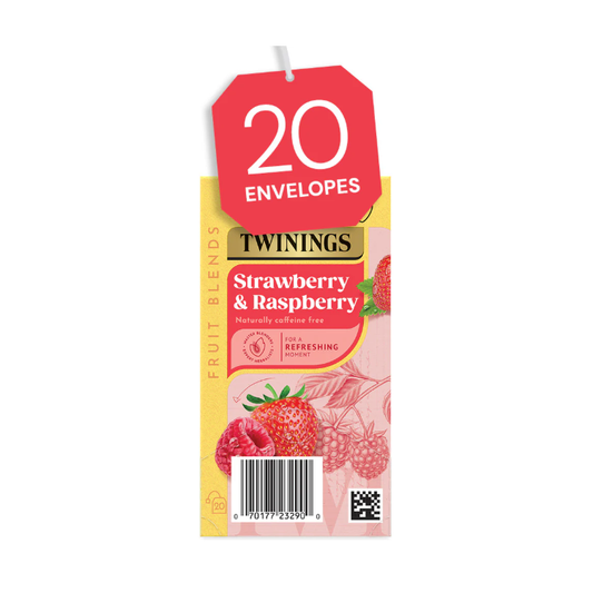 Twinings Strawberry & Raspberry Tagged & Enveloped Teabags x20