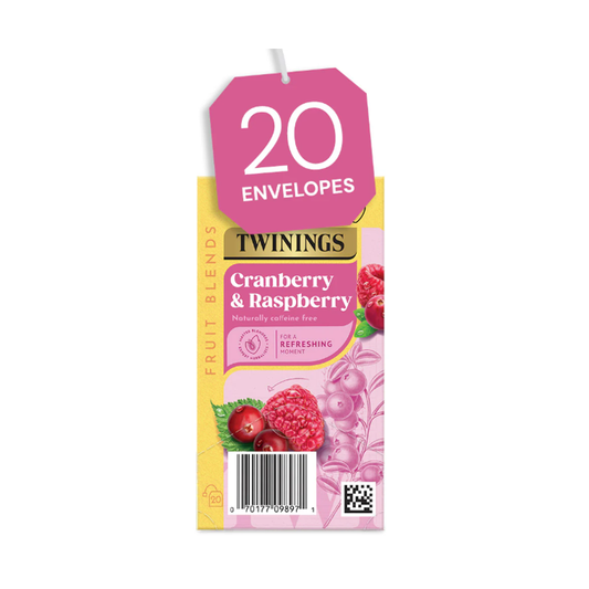 Twinings Cranberry & Raspberry Tagged & Enveloped Teabags x20