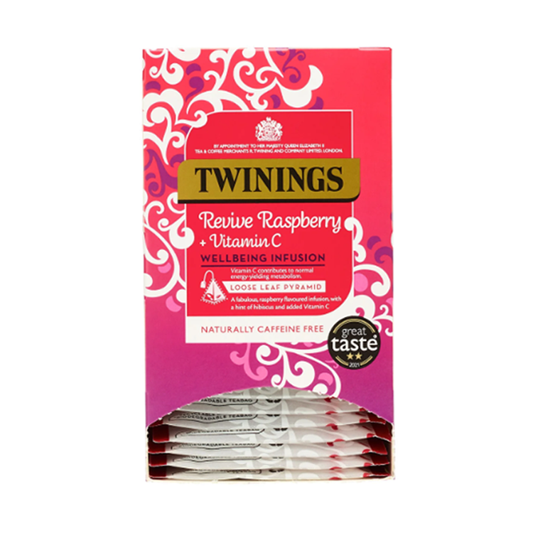 Twinings Revive Raspberry & Vitamin C Pyramid Bag Enveloped x15